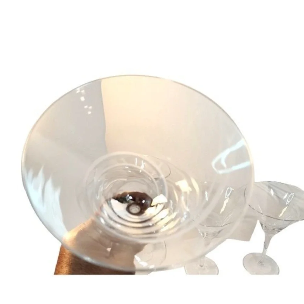 Set‎ of 4 Oversized Chic Martini Glasses Decorative Edging
